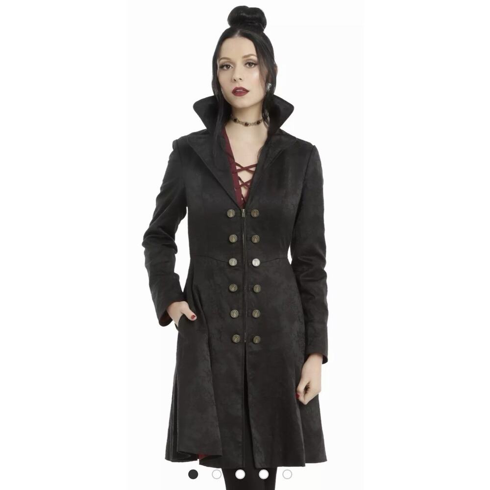 Hot Topic Once Upon A Time Hook Jacket Fit Flare Goth Pirate Size Medium
